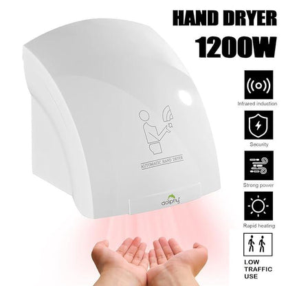 DOLPHY Plastic Automatic Hand Dryer (White, Standard)