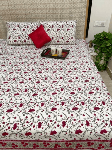 Handblock Cotton Bedsheet