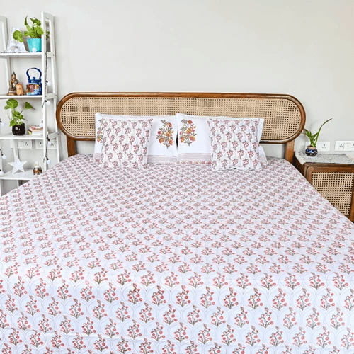 Handblock Cotton Bedsheet