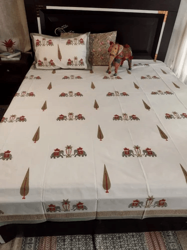 Handblock Cotton Bedsheet