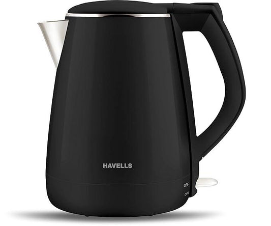 Havells Electric Kettle Aqua Plus 1250 Watts 1.2 liters , Double Layered Cool Touch Outer Body