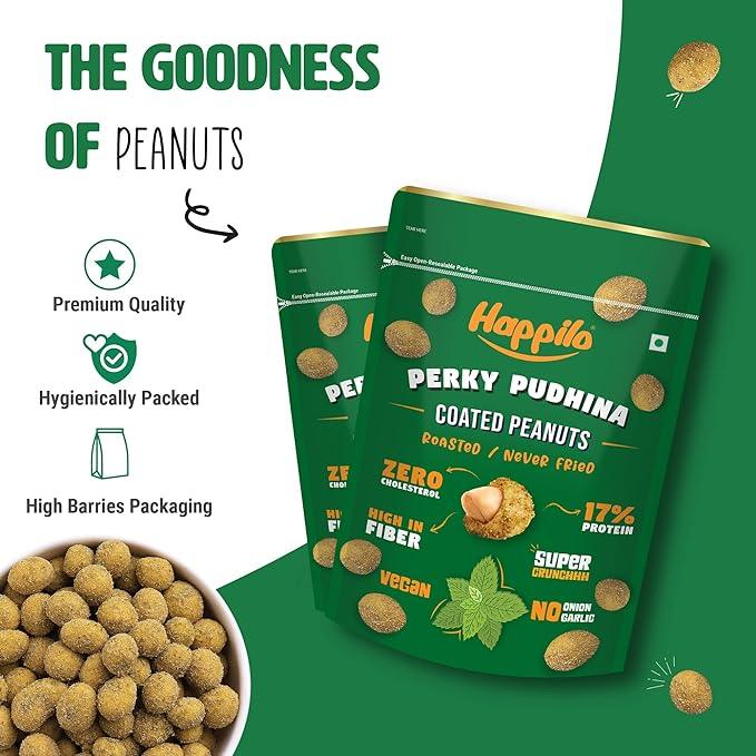 Happilo Premium Super Snack Perky Pudhina Peanut 150g