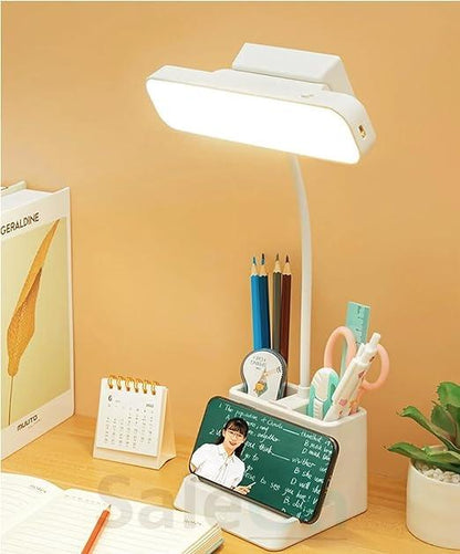 SaleOn Magnetic Detachable Desk Lamp, 3 Color Modes Lamp with Eye Care & Pen Holder, Reading Lamp with Flexible Gooseneck, Rechargeable Study Lamp with Adjustable Brightness & Phone Holder