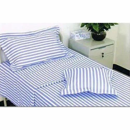 BED LINEN ECONOMY-BED SHEET SUITING CHECK / STRIPE-SINGLE BED SHEET- 60 x 90