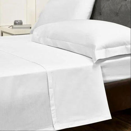 Hotel Plain White Bed Sheet