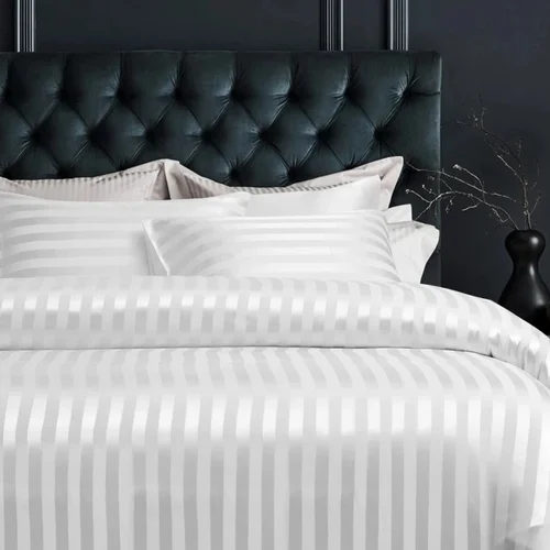 Hotel Satin Stripe Bed Sheet- KING SIZE