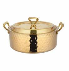 Milano Series-Gold Milano Pot With Lid