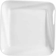 Premium Square Plates - Zig Zag Plate Marble