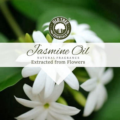 Old Tree Jasmine Essential Oil (30ml) - for Skin, Hair, Bathing, Pooja, Diffuser, Fragrance & Soap Making - Pure & Original Oil with Dropper for Aromatherapy