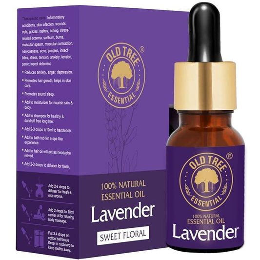 Old Tree Lavender Essential Oil for Home Fragrance (30ml) - Pure & Natural Lavender Oil for Skin, Hair, Sleep, Diffuser, Soap Making - Essential Oil with Dropper for Aroma Therapy and Relaxation