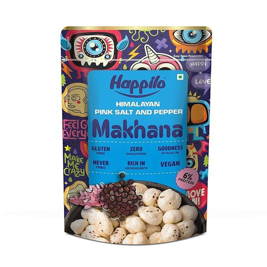 Happilo Premium Super Snack Makhana Himalayan Salt & Pepper 60g