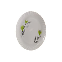 Square Born China Print Plates - (JW-Green Flower)