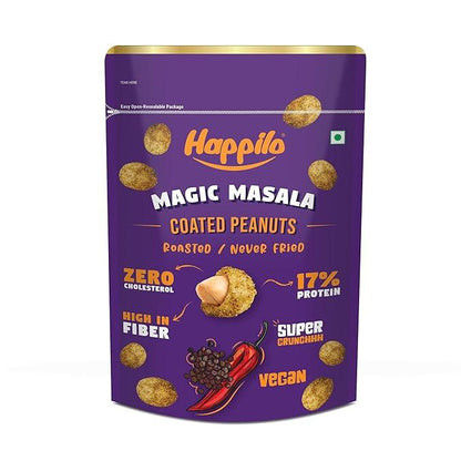 Happilo Premium Super Snack Magic Masala Peanut 150g, Crunchy and Nutty, High in Protein and Dietary Fibre