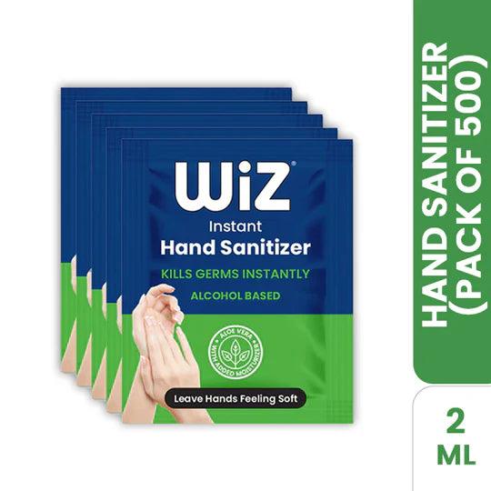 Wiz Pack of 500 Hand Sanitizer Pouch 2ml