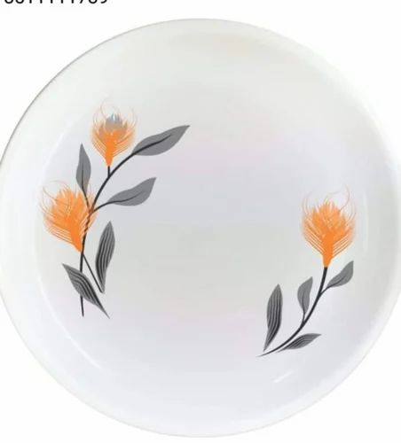 Square Born China Print Plates - (JW-Orange Flower)