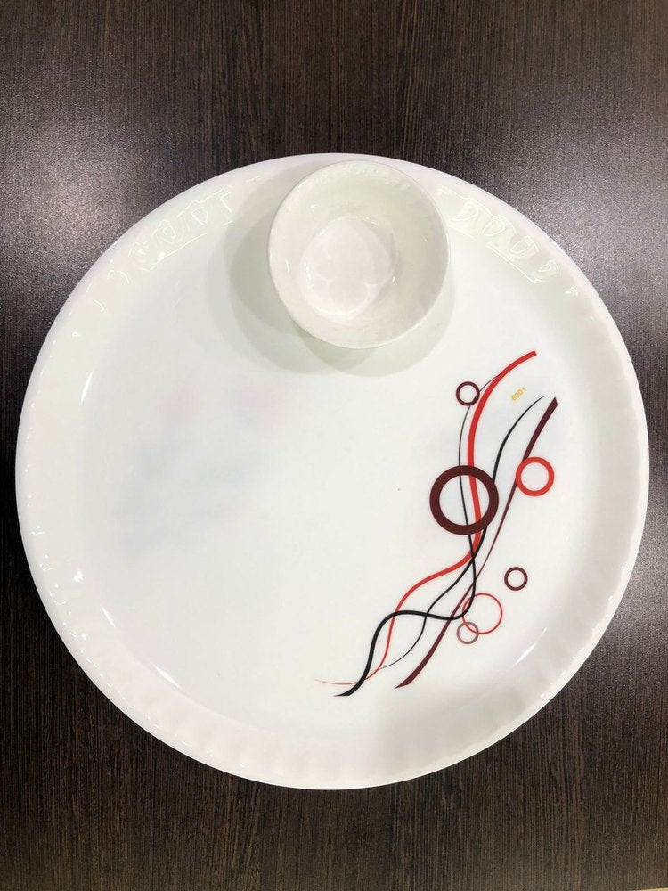 Serving Ware - Curve Born China Print Plates  - JW-6001