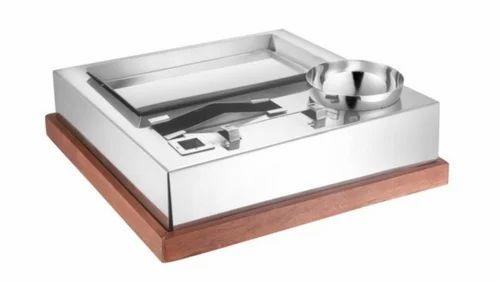 Snacks servers - Square SS with wooden tray-SS-11