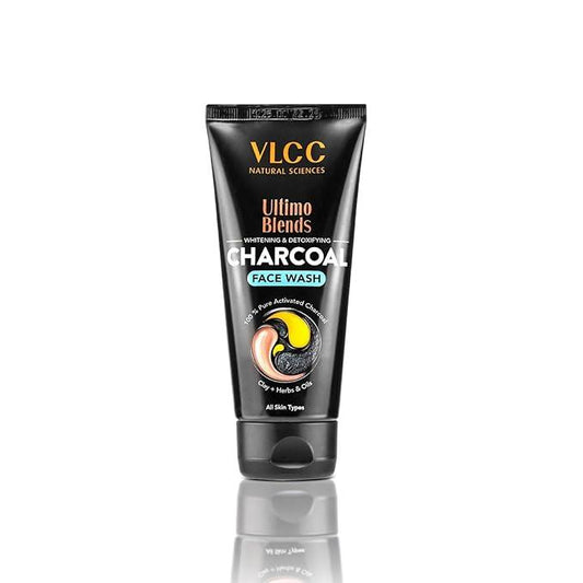 VLCC Ultimo Blends Charcoal Face Wash - 100ml - Whitening & Detoxifying, Acne Control, Exfoliation, Whitening with Activated Charcoal & Aloe Vera Extract