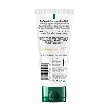 Biotique Rice Water & Niacinamide Gel Face Wash 100ml