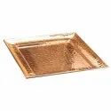 SHIMMER RAISED  - SHIMMER SQUARE PLATTER ROSE GOLD  -  Item Code : SP/1/02