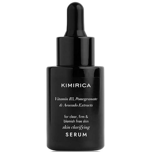 Kimirica Skin Clarifying Face Serum with Niacinamide, avocados & pomegranate for clear, firm & blemish free skin | Anti acne & Oil control for men & women | 100% Vegan, silicone & paraben free | 30ml