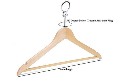 Natural Hotel Anti Theft Wooden Hanger, For Hotels