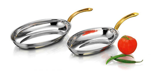 Serving dishes - Oval pan brass handle - (400/600 ML)