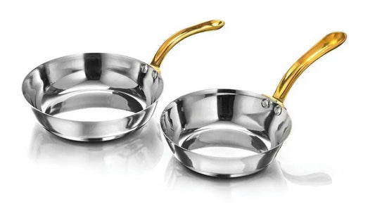 Serving dishes - Round pan brass handle - (400/600 ML)