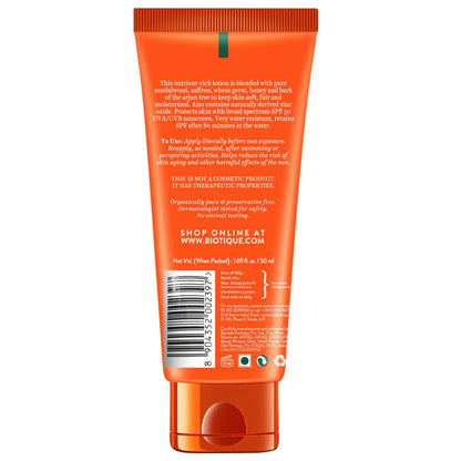 Biotique Sun Shield Sandalwood 50+Spf Suncreen Lotion 50ml