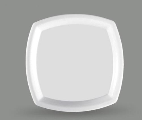 Plates-12.5" Square White Color