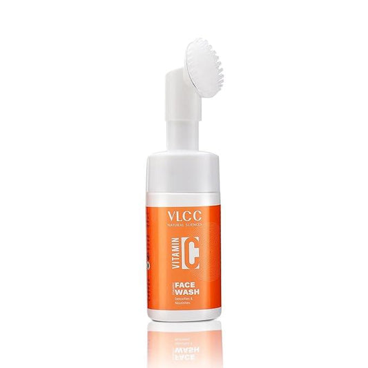 VLCC Vitamin C Foaming Face Wash - 100ml - Brightens Skin and Evens Skin Tone | Deep Cleanse the Skin, and Unclog the Pores | With Vitamin C, Vitamin E & Mulberry Extract