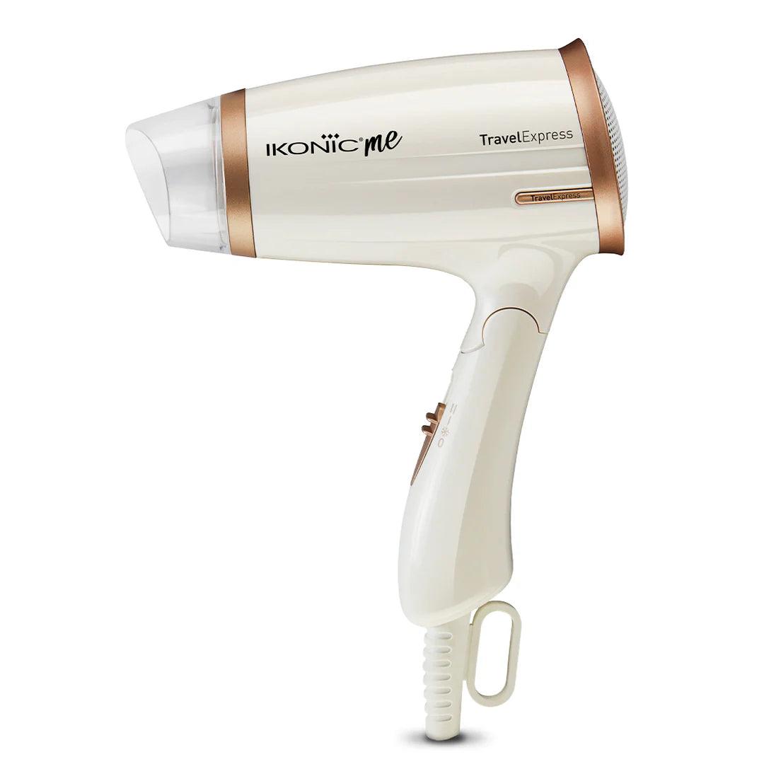 IKONIC ME HAIR DRYER TRAVEL EXPRESS - WHITE & ROSE GOLD