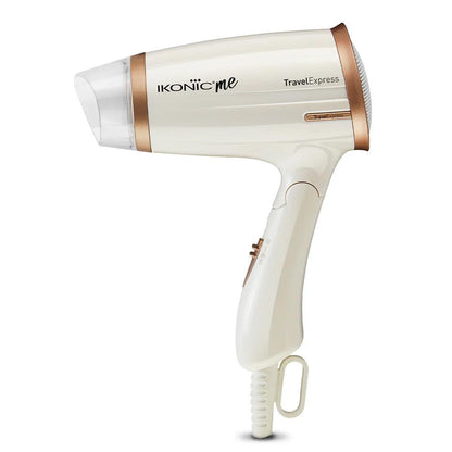 IKONIC ME HAIR DRYER TRAVEL EXPRESS - WHITE & ROSE GOLD