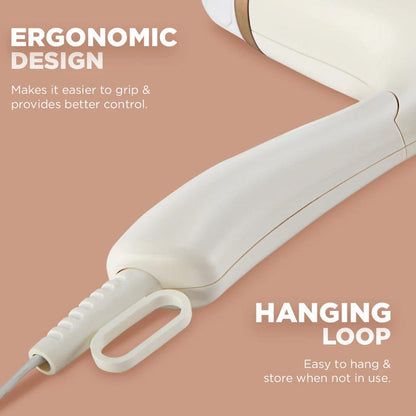 IKONIC ME HAIR DRYER TRAVEL EXPRESS - WHITE & ROSE GOLD