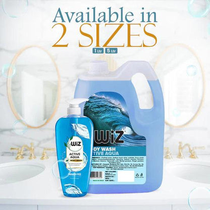 Wiz Active Aqua Body Wash 1 Litre Dispenser Bottle