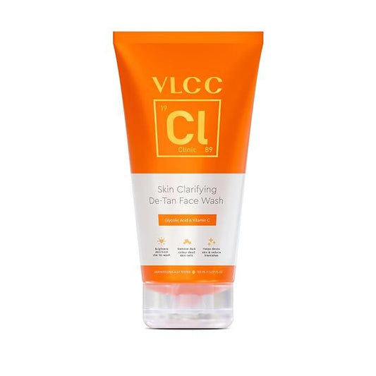 VLCC Clinic Skin Clarifying De-Tan Face Wash - 150ml | Exfoliating Facewash | Brighten Skin from the 1st Wash | Anti-Blemish Properties, Targets Dead Skin Cells and Pigmentation