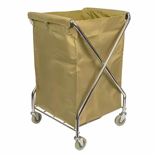 House Keeping Consumables - X Shape Laundry Cart (SS)